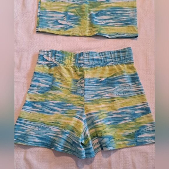 Scooby Doo girls size 10-12 turquoise white & lime short set EUC - Picture 4 of 8